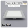 Ledlam LED Panel Light 12W Square 1717SP silver 01
