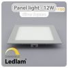 Ledlam LED Panel Light 12W Square 1717SPD silver dimmable 01