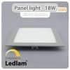 Ledlam LED Panel Light 18W Square 2222SPD silver dimmable 01