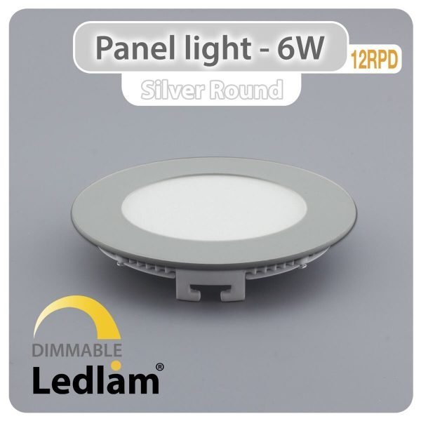 Ledlam LED Panel Light 6W Round 12RPD silver dimmable 01