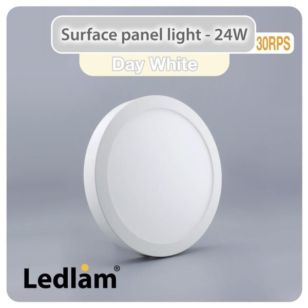 Ledlam LED Surface Panel Light 24W Round 30RPS Day White 30738