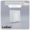 Ledlam LED Surface Panel Light 6W Square 1212SPS 01