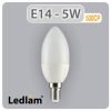 Ledlam pack of 4x E14 LED Candle Bulb 5W 500CP cool white 31084 02 1