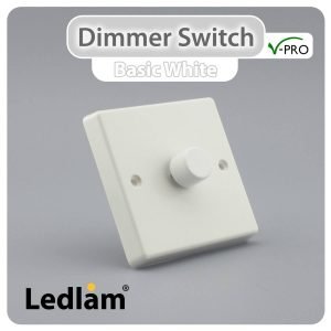 Varilight V Pro Dimmer Switch Push on off 1 Gang White 30130 01 1