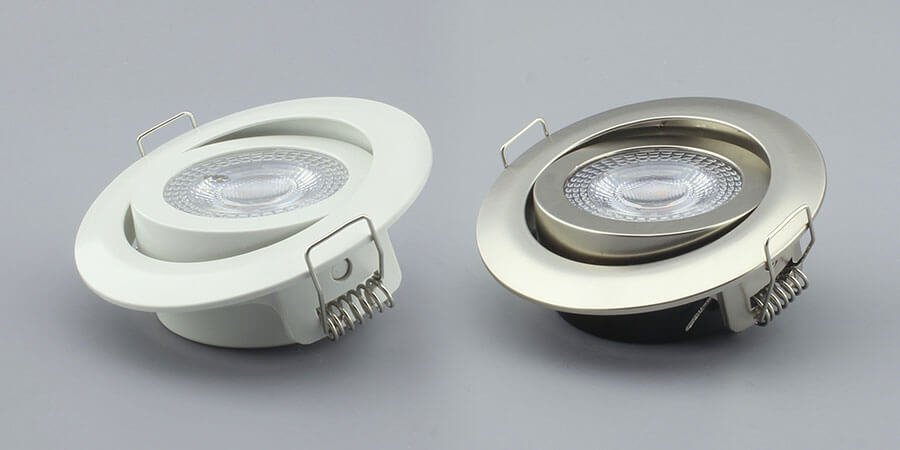 white brushed steel led downlight
